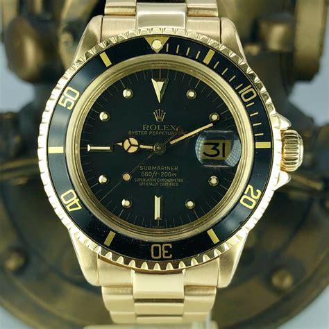 solid gold vintage rolex|rolex submariner 18k gold price.